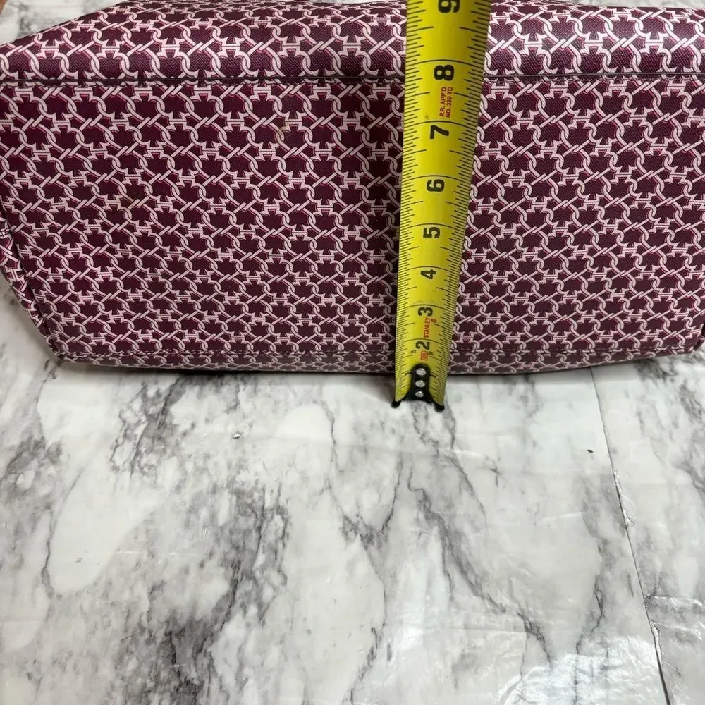Kate Spade New York Spade Link Tote Large Bag zip pink saffiano pvc leather